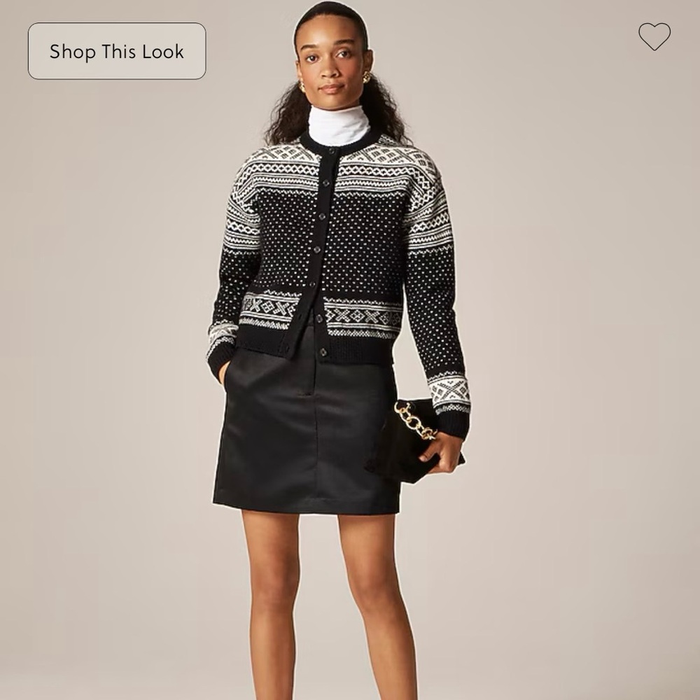 NWOT J.Crew Fair Isle Cardigan In Vintage Wool For Women